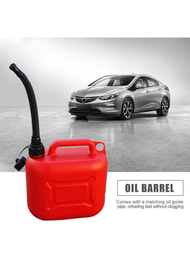DEURA 5L Petrol & Diesel Fuel Jerry Can – Heavy Duty Oil Storage Container, Leak-Proof Portable Fuel Tank, Red - Image 2